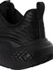 A close-up view of the heel and sole of a black running shoe. Produktbild-Vorschau