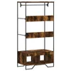 vidaXL Věšák na kabáty kouřový dub 90x50x180 cm materiál na Náhled obrázku produktu 6