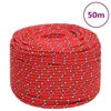 vidaXL Corde de bateau rouge 8 mm 50 m polypropylène Voir les images du produit 6