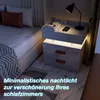Table de nuit avec éclairage LED avec 2 tiroirs Voir les images du produit 7