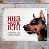 Metallschild XL mit Dobermann Motiv und Spruch: Betreten Produktbild-Vorschau 2