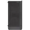 A black computer tower case is shown against a white background. Produktbild-Vorschau