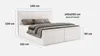 Boxspringbett 140x200 mit Bettkasten ARENO, Komplett-Set Produktbild-Vorschau 7