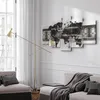 Vlies Leinwandbild - Metal World Map II 225x112.5 cm Karten Produktbild-Vorschau 4