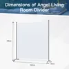 A diagram showing the dimensions of a room divider. Produktbild-Vorschau