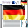 MONZANA® Mât de drapeau télescopique aluminium 6,5m Voir les images du produit 1
