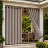 Outdoor Vorhang mit Ösen Taupe 254 x 214 cm Winddicht Produktbild-Vorschau 4
