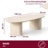 HOOZ® Couchtisch oval – inkl. Keramikplatte Traventin-Optik Produktbild-Vorschau 4