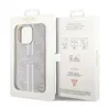 The image shows the packaging of a Guess iPhone case, with the case itself visible through a window. Podgląd zdjęcia produktu
