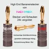 8x Bananenstecker NEXMEX 24K vergoldet High End Stecker Produktbild-Vorschau 2