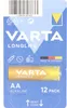 A retail package containing 12 Varta Longlife AA alkaline batteries. Podgląd zdjęcia produktu