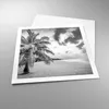Poster - Poster ohne Rahmen - Monochrom Strand Wolken - Produktbild-Vorschau 3