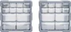 vidaXL Organizzatore multi-cassetto 2 pezzi 12 cassetti Anteprima dell’immagine prodotto 1