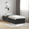 vidaXL Rama łóżka czarna 90x190 cm materiał drewnopochodny Podgląd zdjęcia produktu 3