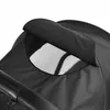 A close-up view of a black stroller canopy with a mesh window. Náhľad obrázku produktu