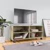 vidaXL TV skrinka s kolieskami Sonoma dub 90x35x35 cm Náhľad obrázku produktu 2