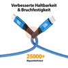 USB-C zu USB-C Kabel 480mbps 60W mit Metall Stecker - Blau Produktbild-Vorschau 5