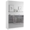 Kleiderschrank zum Schlafzimmer für Kleidung mit Spiegel, Höhe: 200cm, Breite: 120 cm, Weiß Produktbild-Vorschau