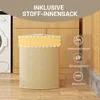 HOMCOM Bambus Wäschekorb mit Deckel 55 L Eck Wäschesammler Produktbild-Vorschau 6