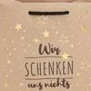 Weihnachts-Geschenktüte mit Sternen und humorvoller Produktbild-Vorschau 3