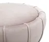 Stołek welurowy ze złotym detalem, Ø 40 cm Podgląd zdjęcia produktu 4