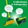 Novaliv Krallenbesen Set 30 cm Holz mit Teleskopstiel Produktbild-Vorschau 2