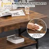 COSTWAY Table basse, table basse avec étagère, table de Voir les images du produit 4