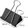 Foldback Klammern 50mm Schwarz 12 Stück | 12er Pack Metall Produktbild-Vorschau 3