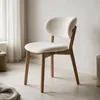 Lot de 2 chaises en bois clair et tissu boucle beige AURA Voir les images du produit 6