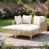 COSTWAY Gartenliege wetterfest für 2 Personen, Polyrattan Produktbild-Vorschau 2