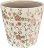 Clayre & Eef Blumentopf Ø 17x16 cm Rosa Beige Keramik Produktbild-Vorschau 1