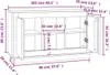 Credenza Sonoma rovere 102x35x60 cm materiale legno Anteprima dell’immagine prodotto 8