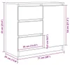 vidaXL Sideboard mit Schublade Schwarz Eichen-Optik Produktbild-Vorschau 8