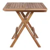 Bine petite table de jardin 50x50 cm, en teck massif. Voir les images du produit 4