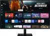 A Samsung smart monitor displaying a streaming interface with various app icons and content previews. Produktbild-Vorschau