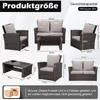 MEXO Gartenlounge-Set Balkonmöbel Set, Rattan Gartenmöbel Produktbild-Vorschau 7