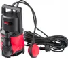 A red and black submersible pump with a float switch and power cord is shown against a white background. Náhled obrázku produktu