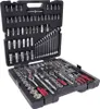 A black toolbox filled with various tools, including sockets, wrenches, and screwdrivers, is displayed against a white background. Anteprima dell’immagine prodotto
