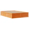 vidaXL Massivholzbett ohne Matratze Wachsbraun 135x190 cm Produktbild-Vorschau 5