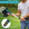 A person holding a grass trimmer in an outdoor setting. Produktbild-Vorschau