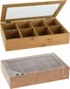 Caja organizadora de bambú para artículos del hogar, con 8 Vista previa de la imagen del producto 3