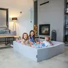 KiddyMoon suchy basen kwadratowy z piłeczkami 7cm 120x30 Podgląd zdjęcia produktu 7