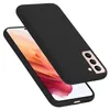 A black phone case is shown on top of a smartphone. Náhled obrázku produktu