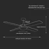 Deckenventilator, Fernbedienung, 132 cm Produktbild-Vorschau 11