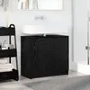vidaXL Kúpeľňová skrinka čierny dub 64,5 x 33,5 x 59 cm Náhľad obrázku produktu 4