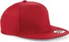 A red snapback cap is shown from a side angle against a white background. Produktbild-Vorschau