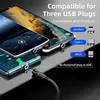 SOONTEC 2M+1M+1M Magnetický nabíjecí kabel 360°&180° USB Náhled obrázku produktu 4
