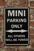 Mini Parking Only Blechschild 20x30 cm Parkplatz Deko Produktbild-Vorschau 2