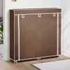 vidaXL Látkový botník s krytom 115 x 28 x 110 cm Hnedý Náhľad obrázku produktu 1