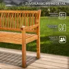 tillvex® Banc de jardin en bois brun clair 125 cm / 2 - 3 Voir les images du produit 7